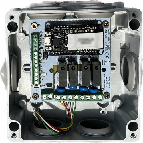 AZP Wi-Fi IoT ovladač EXTRA verze s ovládáním LED pásků včetně 1m LED pásku s 2m kabeláží pro podsvětlení spodní hrany Vaší brány; 6 výstupů, 2 vstupy